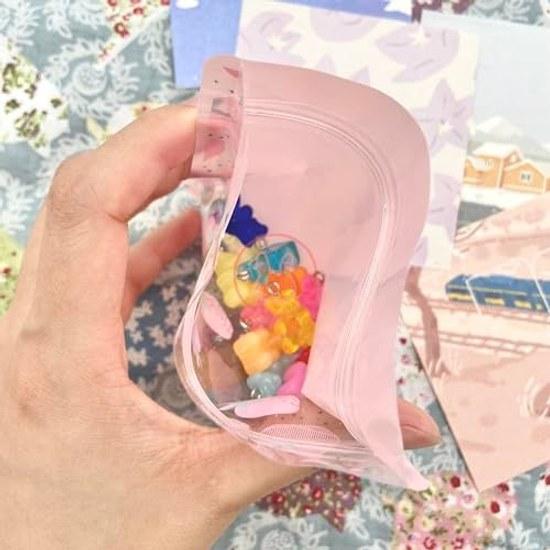Zippered plastic bags 20-piece set block small sealed moisture-proof cute reusable stylish eco-friendly durable large capacity goods accessories