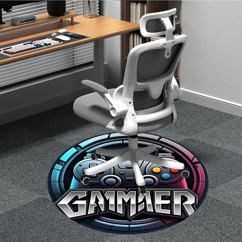

1pc Gamer Controller Chair Carpet for Office Non-Slip,Machine Washable Rug for Office, Room - Holiday Decor - Machine Made yy251017242 80cm by 80cm