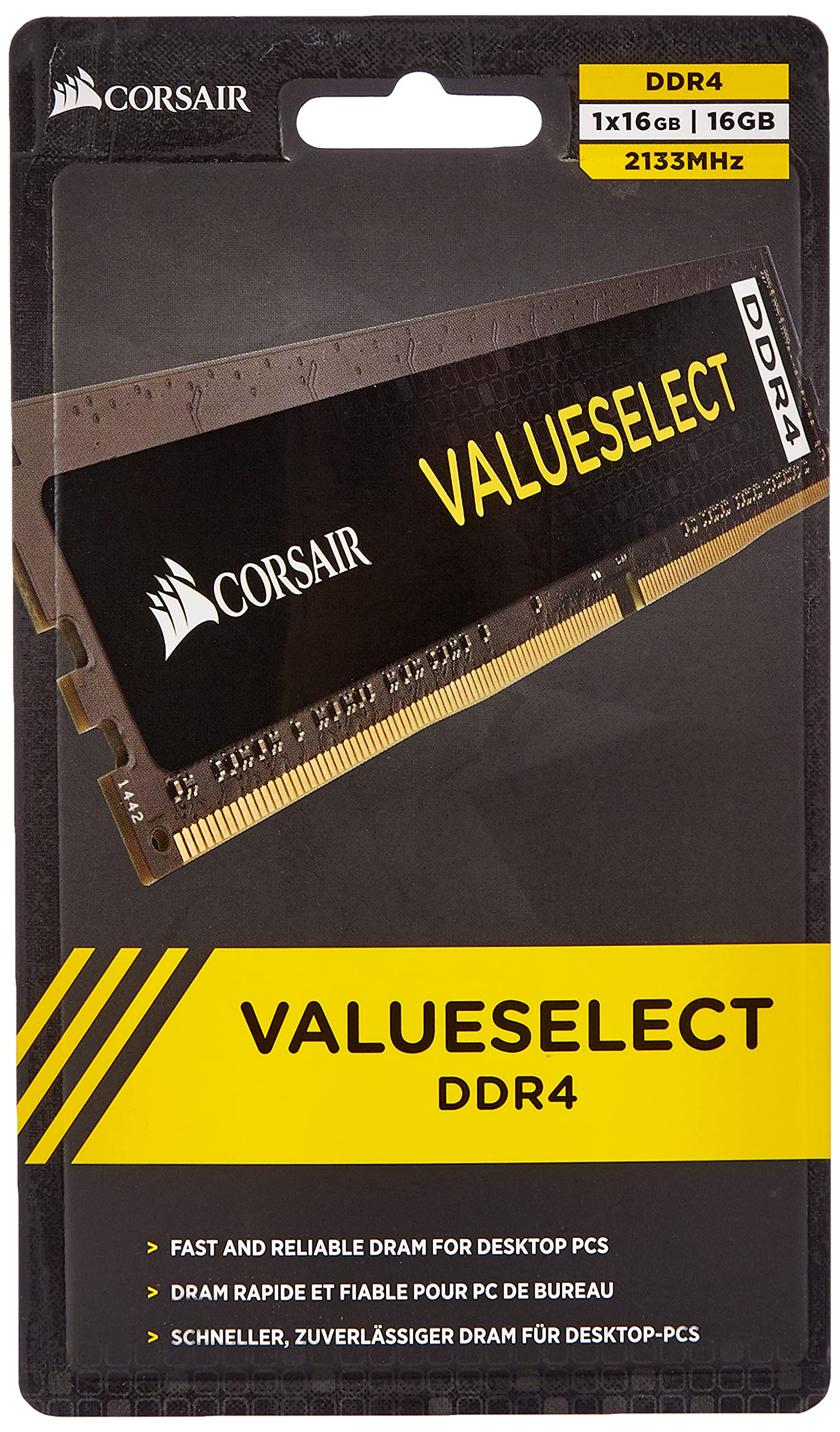 

Модуль пам яті DDR4 CORSAIR серії VALUE SELECT 16 ГБ x 1 комплект CMV16GX4M1A2133C15