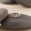 Natural Gemstone Tourmaline Ring Women'S S925 Sterling Silver Colored Treasure High-Sense Index Finger Ring