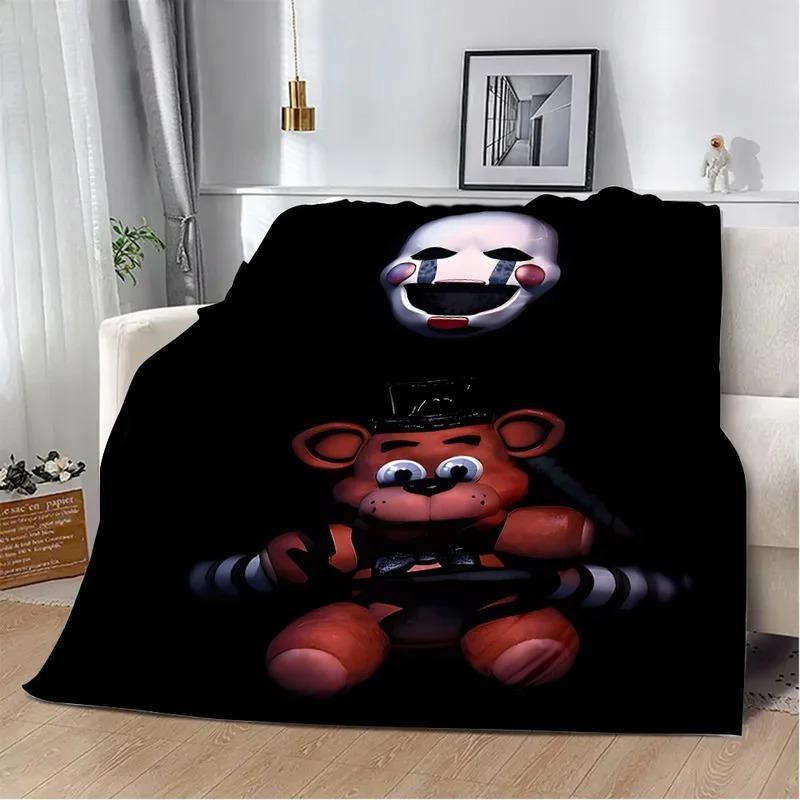 Cartoon Five Nights at Freddys Printed Blanket  Soft Comfortable Warm for Home Travel and Birthday Gifts