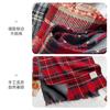 Retro red plaid scarf women's winter atmosphere versatile high school style new shawl