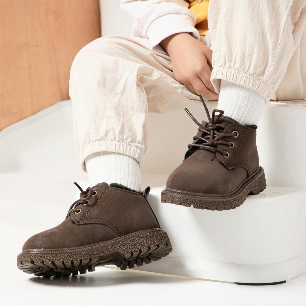 Mode retro kurze stiefel herbst und winter neue kinder schuhe jungen kurze stiefel vielseitig Britischen stil leder stiefel