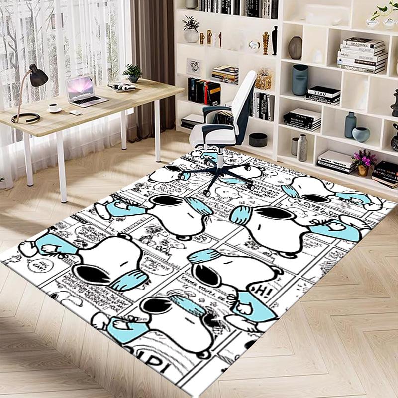 1pc Snoopys Comic Adventure Carpet for Playroom Bedroom Living Room Sofa Home Decor,kids Game Area Rug Non-slip Floor Mat Y7307
