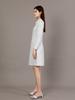Koes Tweed Jewel Button Dress_Sky Blue
