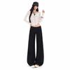 American original cow color low-rise slightly pulled jeans women's autumn new Spice Girl loose and thin wide-leg pants