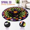 Halloween 3D Optical Round Polyester Area for Living Room Bedroom Home Decor