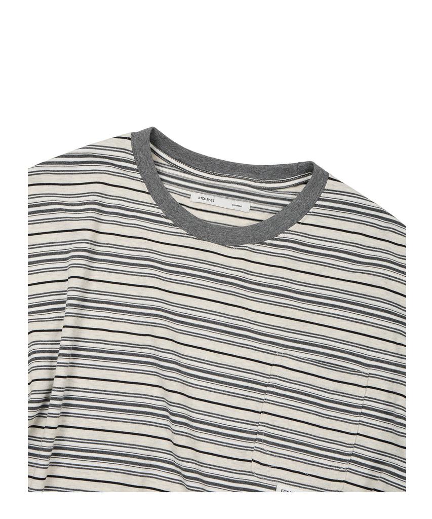 ETCE (Base) Stripe Pocket Long Sleeve (Oatmeal)