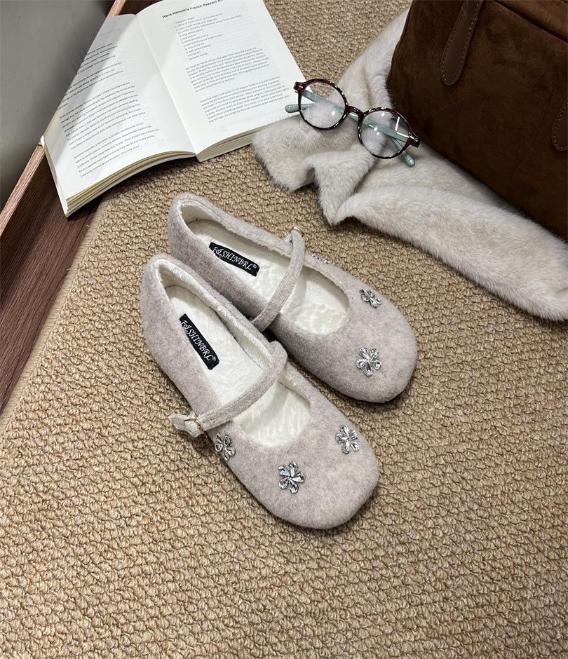 

Туфли Мэри Джейн из замши с круглым носком и внутренней платформой для увеличения роста, женская обувь 2025, новые весна-осень, красные, для вечернего выхода с юбкой 39