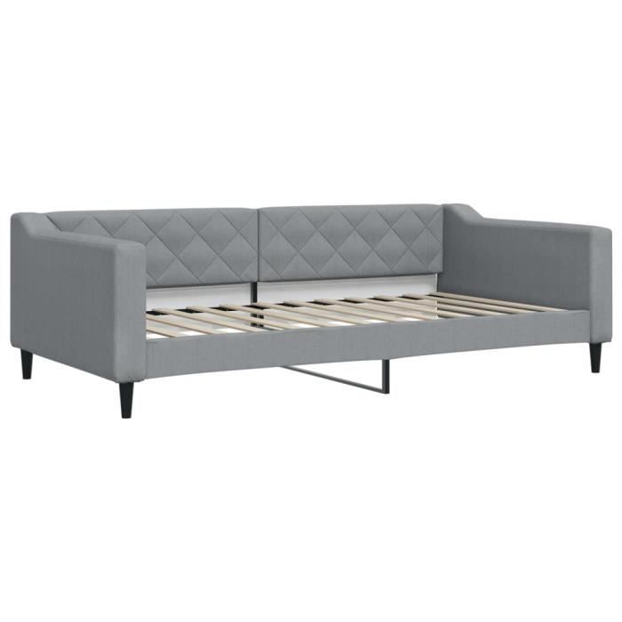 VidaXL Daybed Light Grey 100x200 Cm Fabric 354166