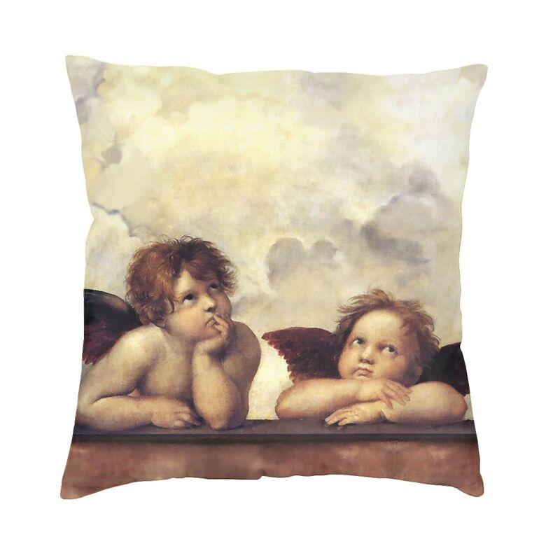 Nordic Victorian Angel Cushion Cover Velvet Fairies Sea Throw Pillow Case Living Room Decoration Pillowcase