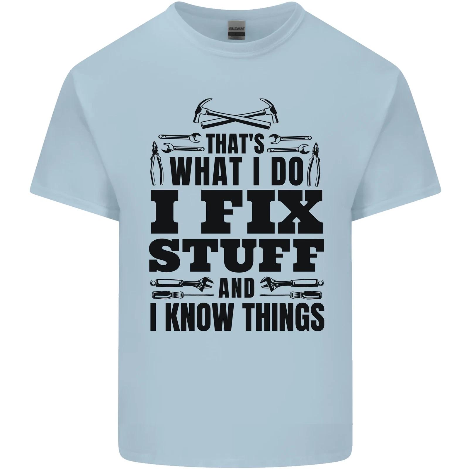 I Fix Stuff Funny Electrician Sparky DIY Kids T-Shirt Childrens S