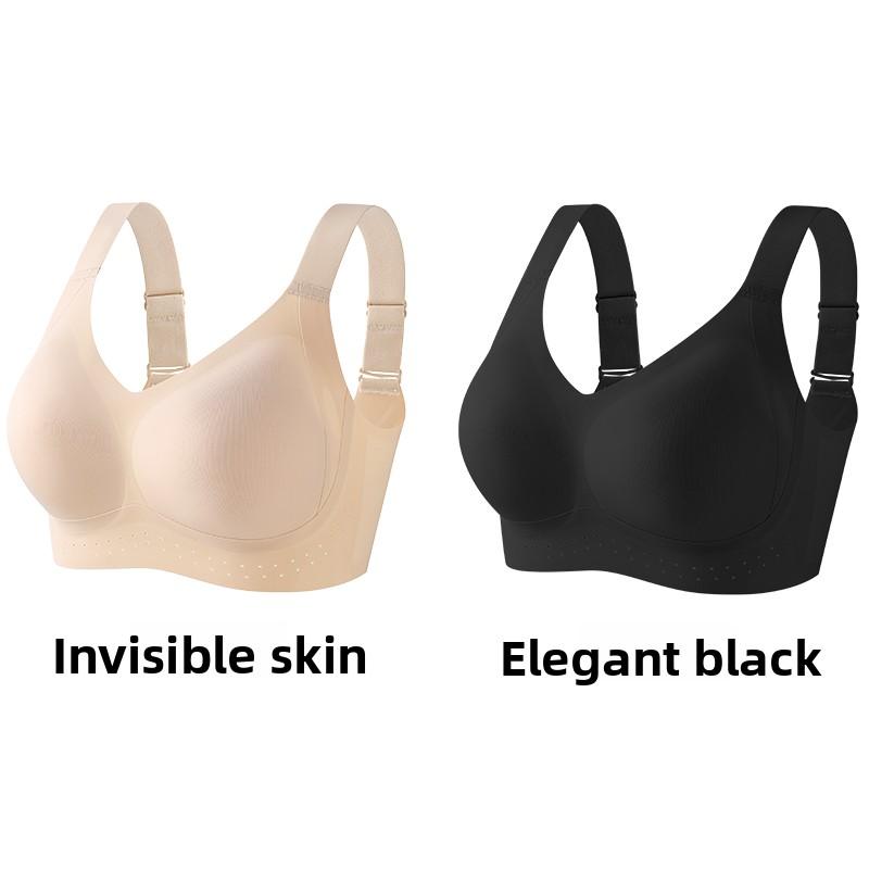 Grote Maat Full Bust Zachte Ondersteuning Beha, Ademende Shell Cup X-Cross Lifting Anti-Doorzakken Zijsteun 5-Rijige Haak Naadloze Draadloze Dames Lingerie