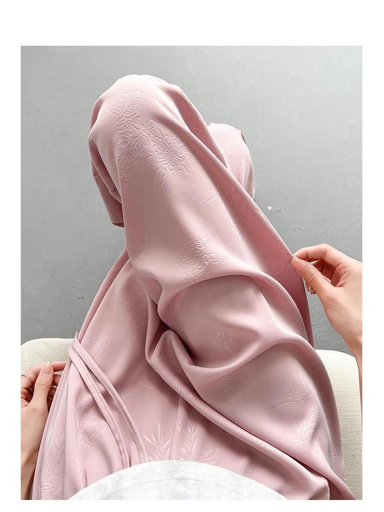 Spring 2025 New Chinese Jacquard Satin Wide-Leg Ice Silk Pants – Women's Popular Casual Style