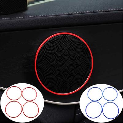 Aluminiumlegierung Auto-Audio-Lautsprecher Autotürlautsprecher Zierring Passend für Mercedes Benz C-Klasse W205 E-Klasse W213 GLC