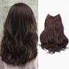 Bybrana V-shaped micro curly hair extensions worn with natural synthetic wigs