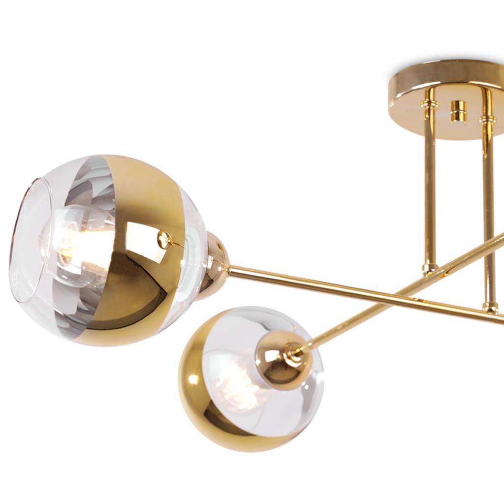 Asturia Gold Ceiling Lamp 4-Flat Golden Lamp E27