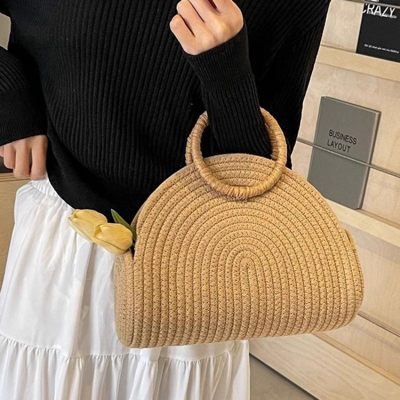 Stylish Versatile Woven Handbag for Women - Beach Woven Large Capacity Crossbody Bag