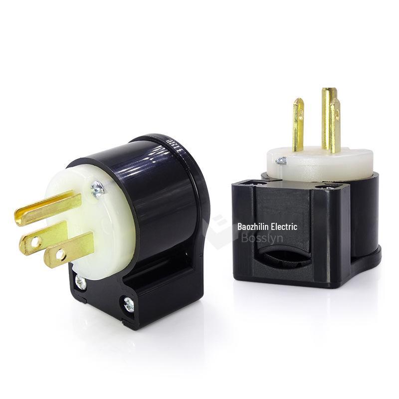 360° Rotatable NEMA 5-15P Angled US Standard Power Plug B515AP