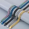 50/60CM Long 12MM Wide Cuban Link Chain Necklaces for Men Solid Stainless Steel On Neck Chains Party Male Jewelry Gifts 5 Color