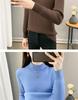 2025 Women's Fleece Knit Round Neck Sweater - Warm, Thick, Plus Velvet One-Piece Base Layer for Autumn/Winter