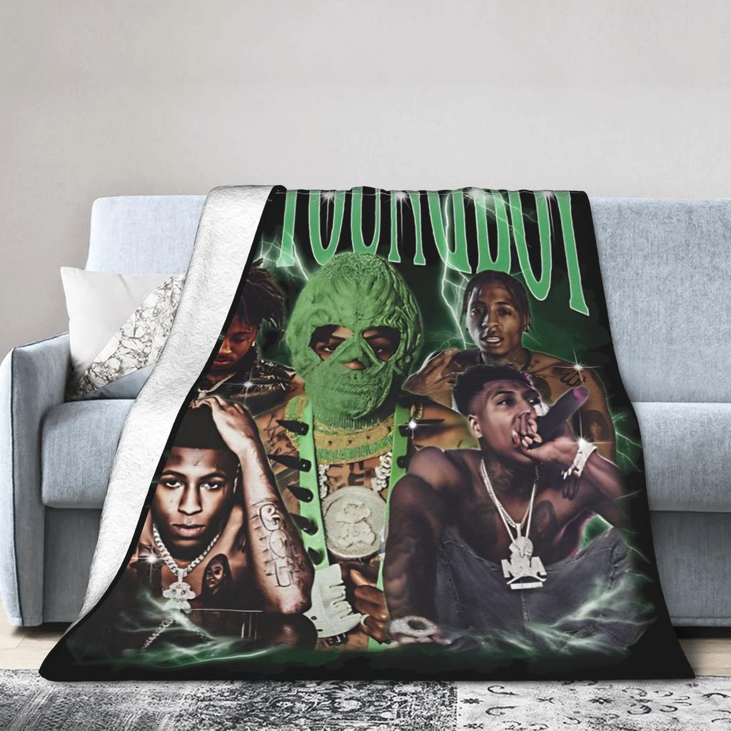 Rapper Young Boy Never Broke Again MASA Tour 2025 Wohndecke für Sofa Weiche Gemütliche Plüschdecke Mehrere Größen Tagesdecken