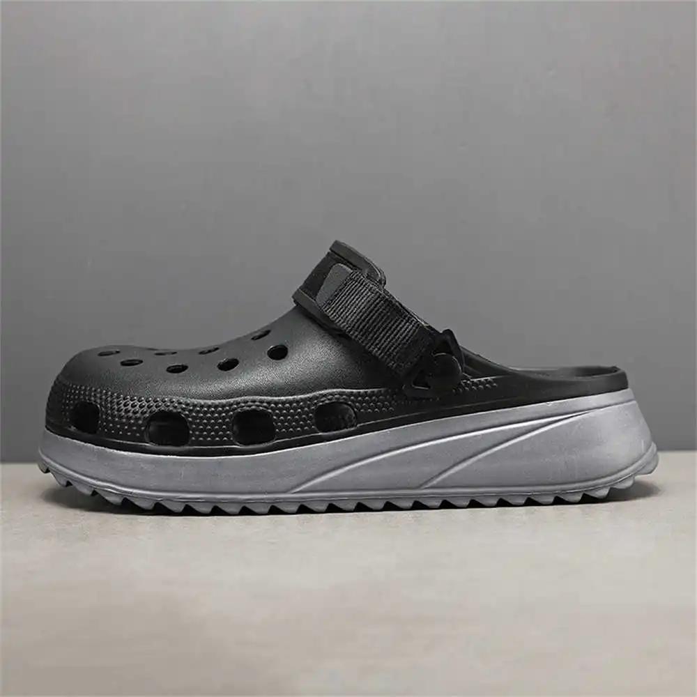 Тапочки на толстом каблуке мужские забавные оранжевые сандалии — фото 4