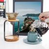 SOTECH Pour Over Dripper Stand with Coffee Filter, Wooden Filter Holder, Glass Server, and Paper Coffee Filters (Ripper Set)