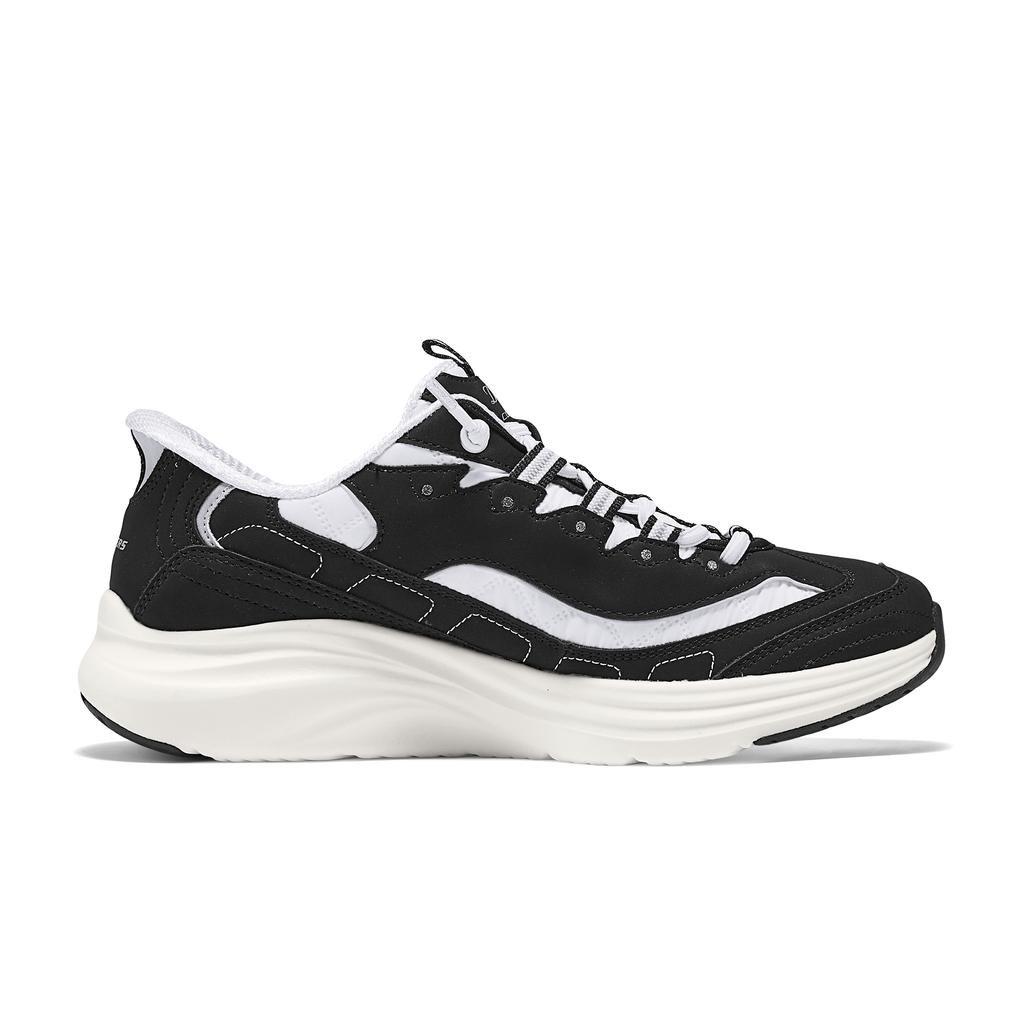 Skechers SPORT MENS Abrasion Resistant Low Top Casual Shoes Men's Black White 232642-BKW