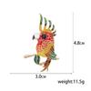 Personalized Cute Alloy Enamel Dripping Oil Colored Parrot Brooch Creative Animal Corsage Versatile Clothing Jewelry