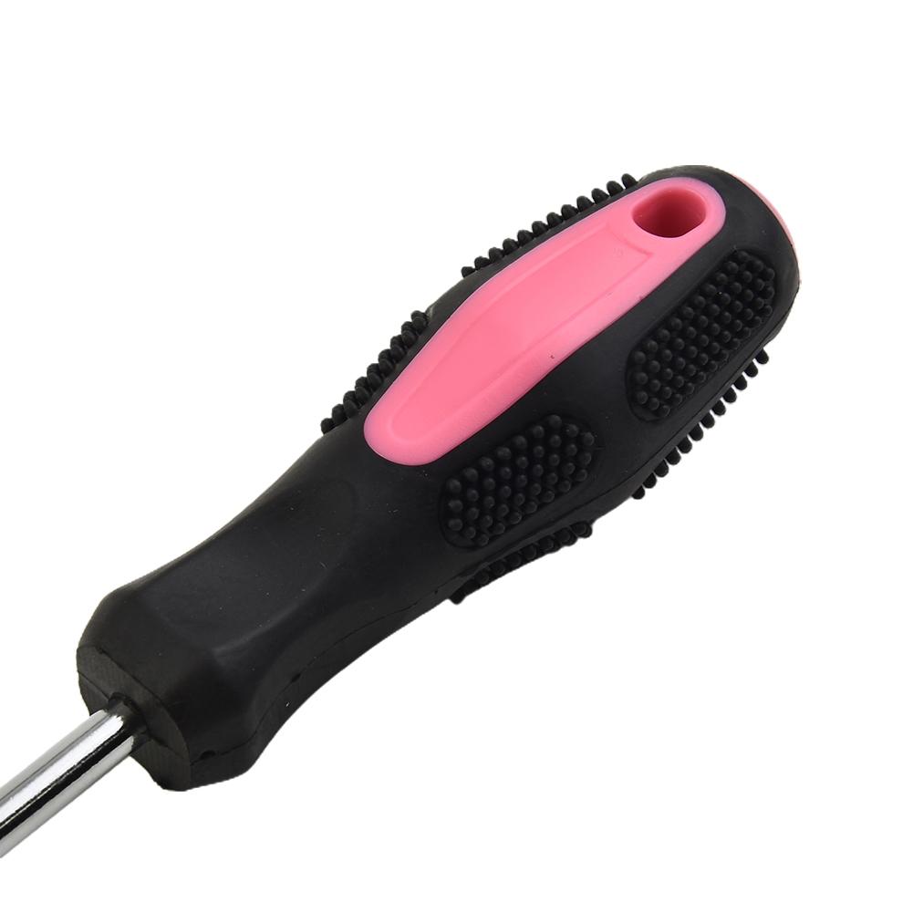 Ergonomic Red Screwdriver with Magnetic Bit Holder and 1/4 Inch Hex Drive