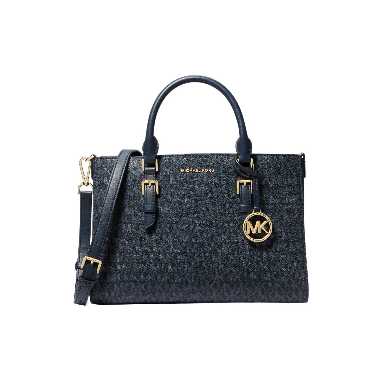 

Новая сумка через плечо из канвы с покрытием MICHAEL KORS, сумка кроссбоди, сумка среднего размера для женщин, темно-синяя 30S3GYDS8B-ADMRL/PLBLUE 29.84*12.06*20.32CM