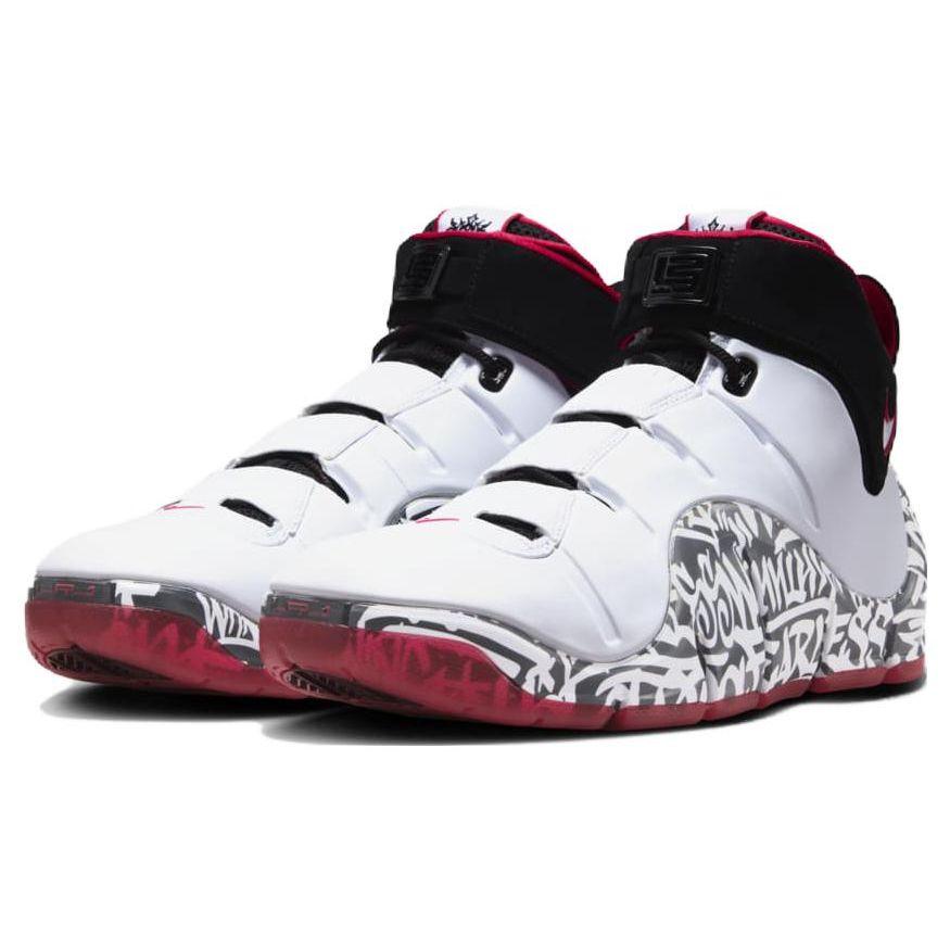 Nike Zoom LeBron 4 Graffiti 2023 Men Sneakers White Black University-Red DJ4888-100