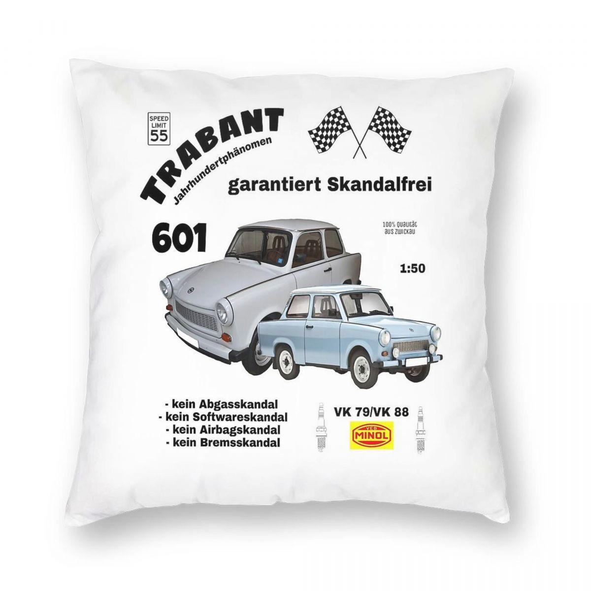 

Trabant 601 Square Pillowcase Polyester Linen Velvet Pattern Zip Decor Throw Pillow Case Car Cushion Cover 12x12Inch