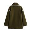 2023 Autumn/Winter Women's European and American Fashion Thick Woolen Coat with Tassel Scarf
