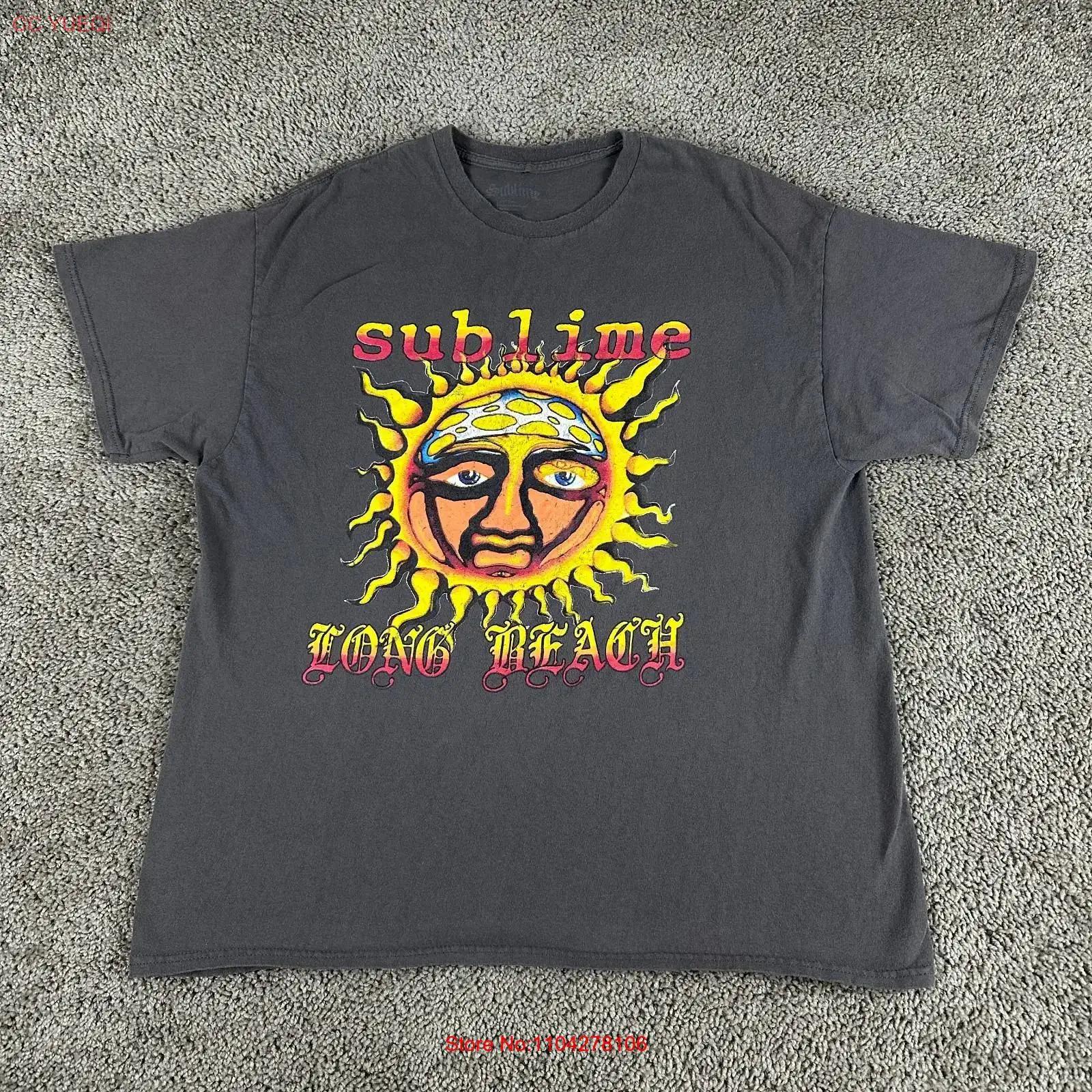 

Sublime T Shirt Mens Extra Large Gray Yellow Long Beach California LBC Ska Casual vintage Washed Slightly designer clothes 5XL різнокольоровий