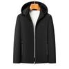 Light luxury men's hooded jacket spring and autumn new business casual jacket middle-aged dad wear thin men's top