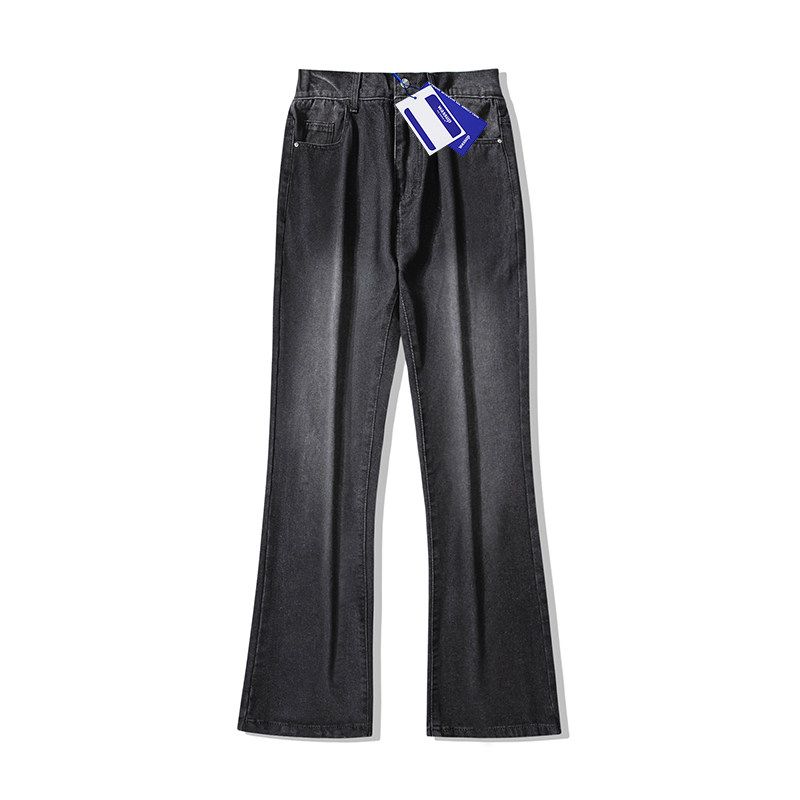 Wassup Trendy Brand 2025 New Gradient Gray Retro Jeans Men's Trendy Versatile Vibe Casual Long Pants