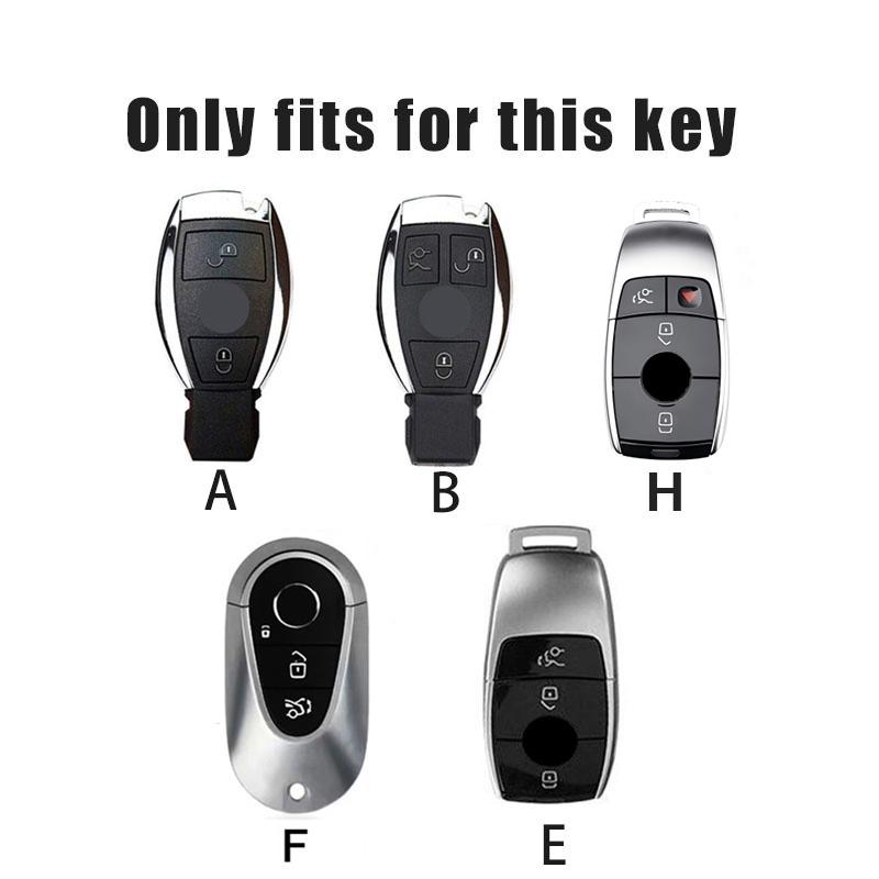 ZJH5   Metal Car Smart Remote Key Fob Cover For Mercedes Benz C A E S Class W204 W205 W206 W212 W213 W176 W177 W223 GLC GLA CLA GLB GLS