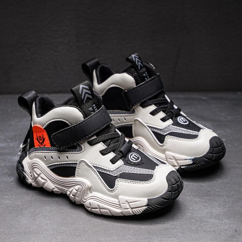 Детская спортивная обувь осень и зима новые кашемировые теплые хлопковые туфли — фото 3