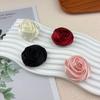 Korean Handmade 4.5cm Rose 3D Satin Fabric Flowers for Headwear & Clothing Accessories