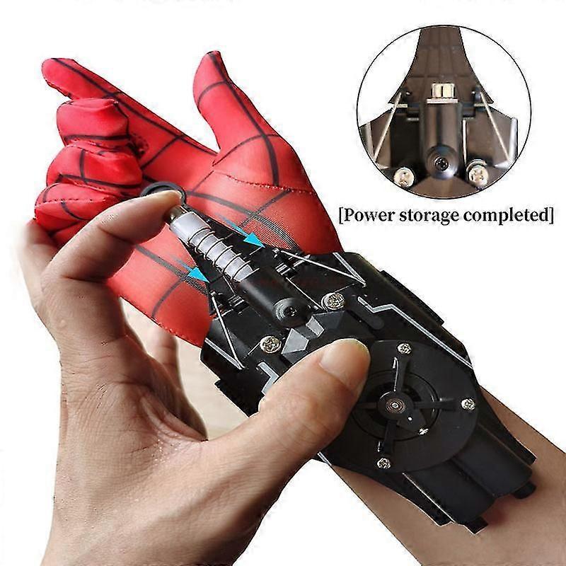 Spiderman Web Shooters Toys Spider Man Wrist Launcher Cosplay Peter Parker Accessories Props Gloves For Children
