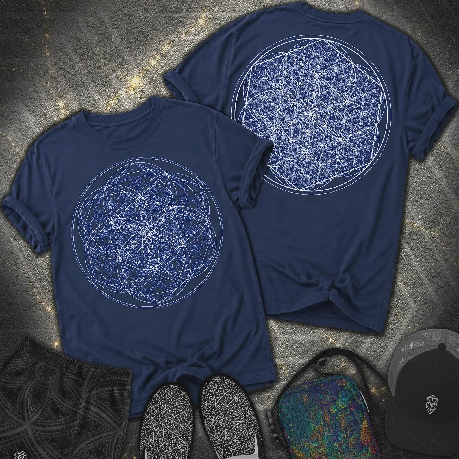 Sacred Flower Grids 2 Sided Comfort T-Shirt 3XL