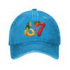 Summer 67 Six Seven 67 Funny Italian Brainrot Funny Gaming Meme Baseball Cap Sun Design Washed Hip Hop Hats Unisex Men Vintage