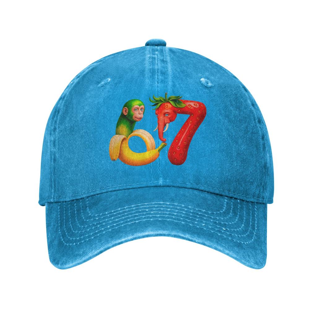 Summer 67 Six Seven 67 Funny Italian Brainrot Funny Gaming Meme Baseball Cap Sun Design Washed Hip Hop Hats Unisex Men Vintage