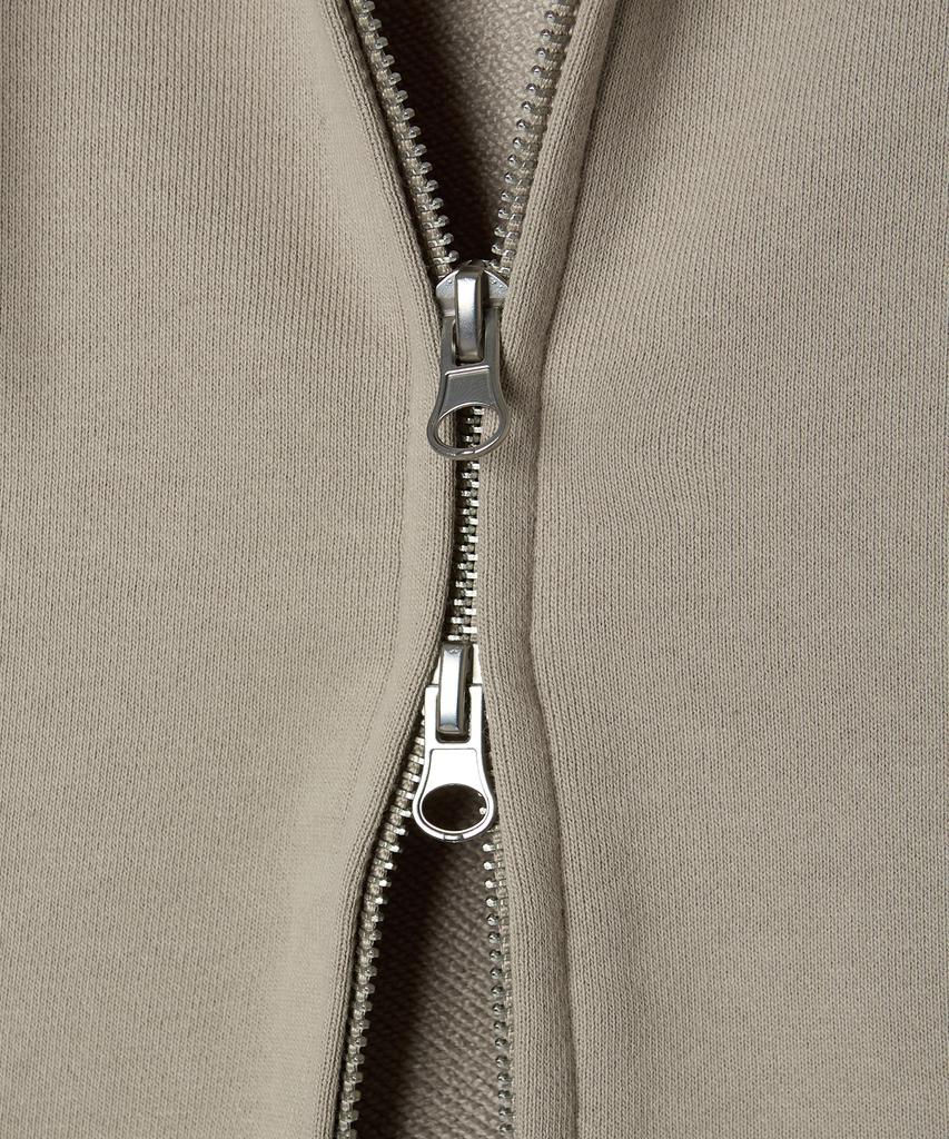 Yale Small Arch Zip-Up Hoodie Beige