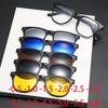 2346 New Retro Set Of Sunglasses Men Square Magnetic Clip Sun Glasses Tr Miding Frame Prescriptio -0.5 -1.0 -2 To -6