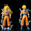 Auffälliges Dragon Ball Z Super Saiyan 3 Goku Sammlermodell mit strahlender Aura