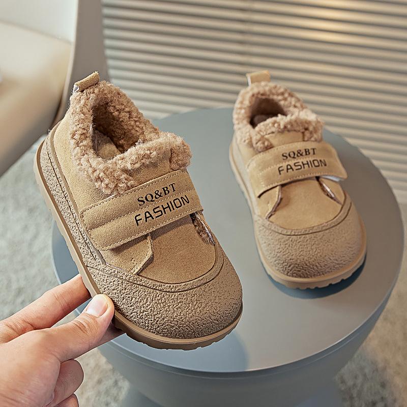 Pantofi Copii Stil Nou Iarnă Cald Talpă Moale Casual Pantofi cu Blană Trendy Versatil Îmbrăcăminte Exterioară Antiderapant Pantofi din Bumbac Zapatos De Niña