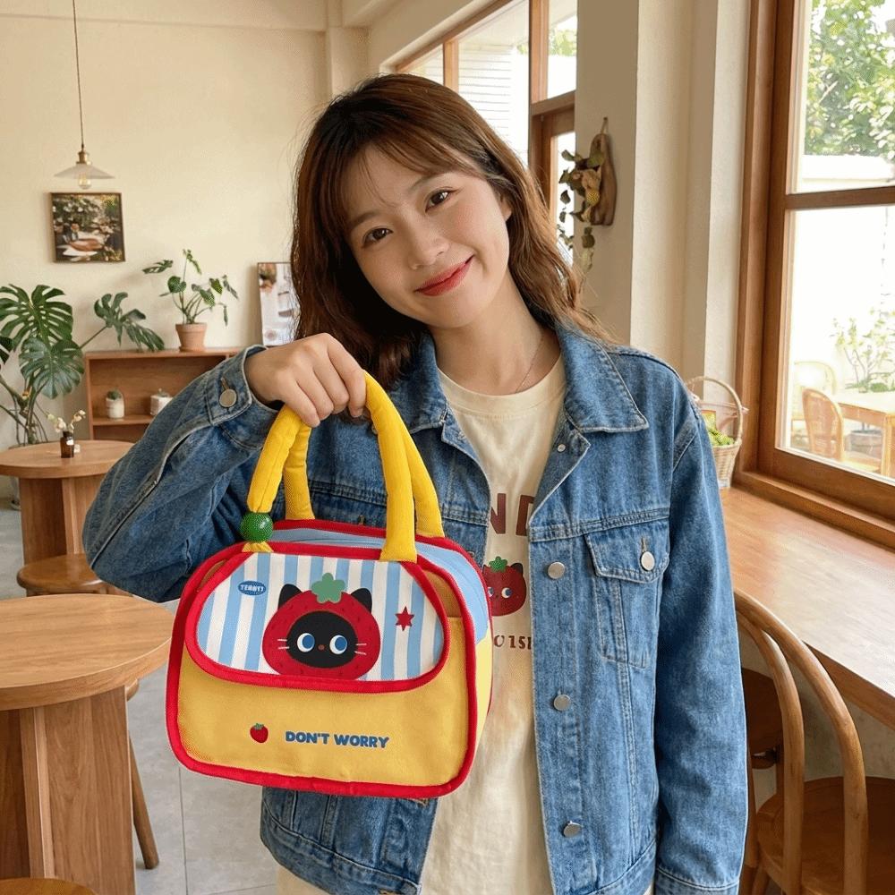 Large Capacity Lunch Box Bag Cold Insulation Food Storage Pouch Cute Picnic Bag Work